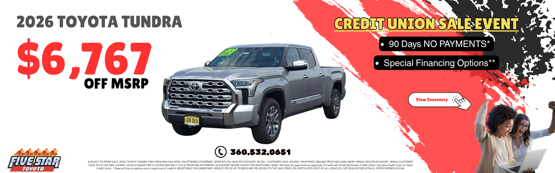 Credit Union Sale Event