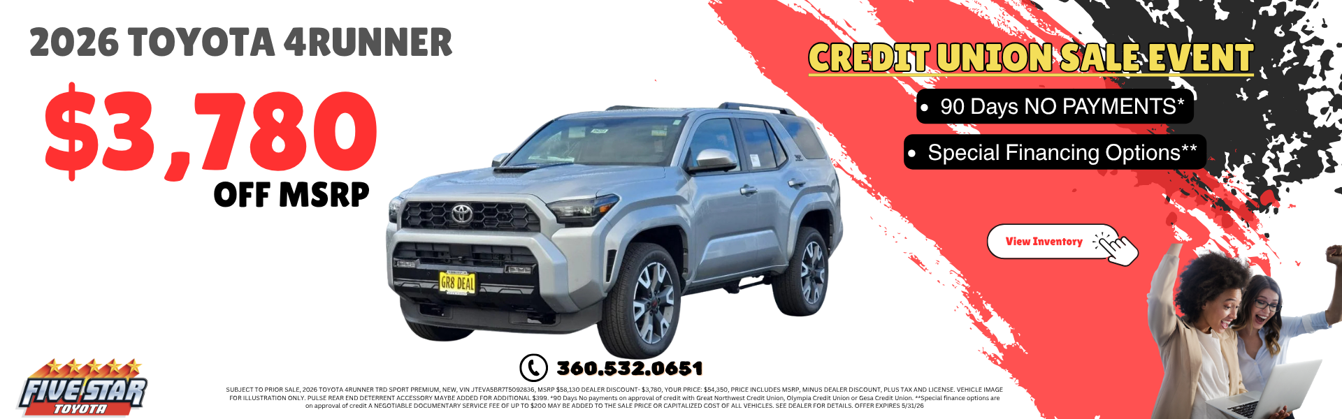 Credit Union Sale Event