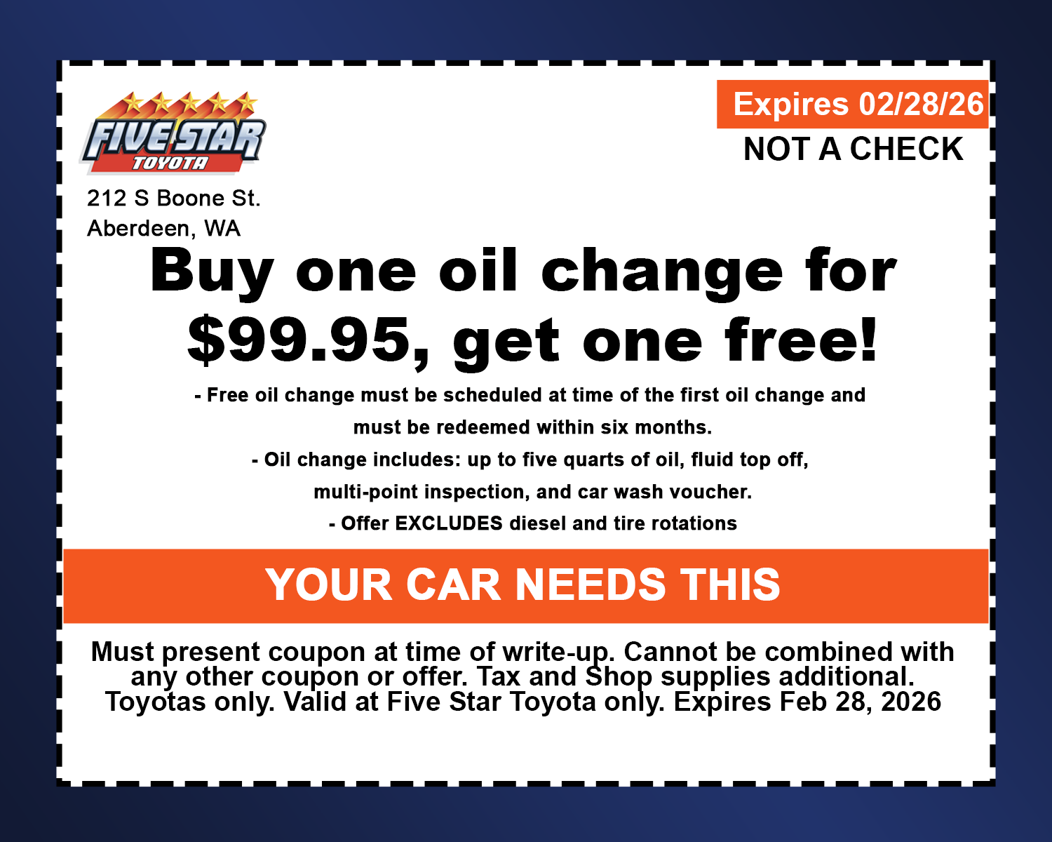 Oil Change Offer